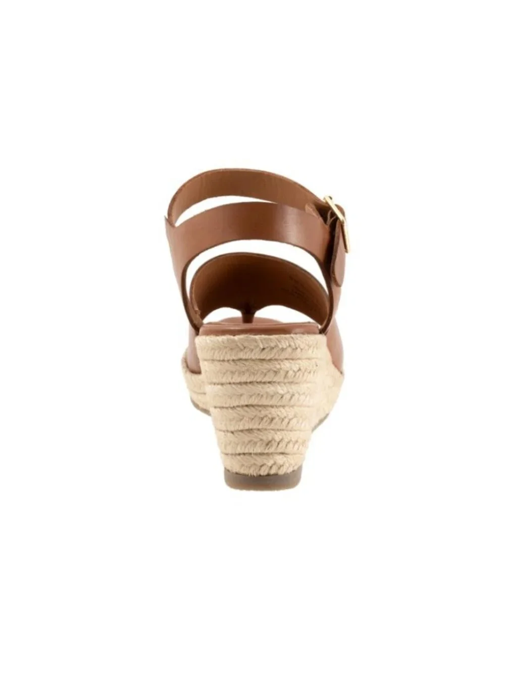 SoftWalk Hilo Women's Leather Espadrille Wedge Sandal - Luggage
